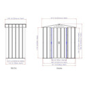 Abri de jardin gris en métal marron imitation bois 2,48m² - Duramax