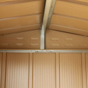 Abri de jardin gris en métal marron imitation bois 2,48m² - Duramax