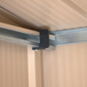 Abri de jardin gris en métal marron imitation bois 2,48m² - Duramax