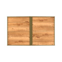 Abri de jardin gris en métal marron imitation bois 2,48m² - Duramax