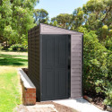 Abri de jardin gris en PVC 2,94m² - adossable - Sidemate - Duramax