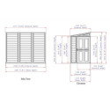 Abri de jardin gris en PVC 2,94m² - adossable - Sidemate - Duramax
