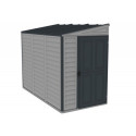 Abri de jardin gris en PVC 2,94m² - adossable - Sidemate - Duramax