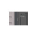 Abri de jardin gris en PVC 2,94m² - adossable - Sidemate - Duramax