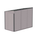 Abri de jardin gris en PVC 2,94m² - adossable - Sidemate - Duramax
