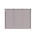 Abri de jardin gris en PVC 2,94m² - adossable - Sidemate - Duramax