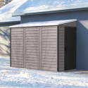 Abri de jardin gris en PVC 2,94m² - adossable - Sidemate - Duramax