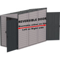 Abri de jardin gris en PVC 2,94m² - adossable - Sidemate - Duramax