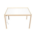 Pergola autoportante en alu col bois avec lames orientable 3x4m Ombrea