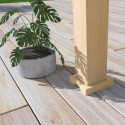 Pergola autoportante en alu col bois avec lames orientable 3x4m Ombrea