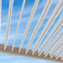 Pergola autoportante en alu col bois avec lames orientable 3x4m Ombrea