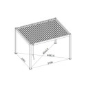 Pergola autoportante en alu noir avec lames orientable 3x4m Ombrea