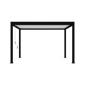 Pergola autoportante en alu noir avec lames orientable 3x4m Ombrea