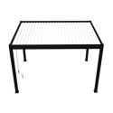 Pergola autoportante en alu noir avec lames orientable 3x4m Ombrea