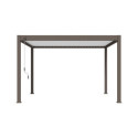 Pergola autoportante en alu taupe et lames orientable 3x4m Ombrea