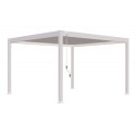 Pergola autoportante en alu blanc avec lames orientable 4x4m Ombrea