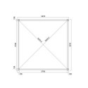 Pergola autoportante en alu gris et lames blanc orientable 4x4m Ombrea