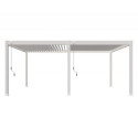 Pergola autoportante en alu blanc avec lames orientable 4x6m Ombrea