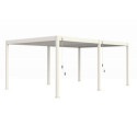 Pergola autoportante en alu blanc avec lames orientable 4x6m Ombrea