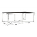 Pergola autoportante en alu gris avec lames blanches 4x8m Ombrea