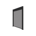 Pergola autoportante en alu gris avec store gris 4m - 3x4m Ombrea