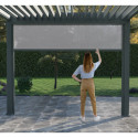 Pergola autoportante en alu bi-colore - store gris 4m - 3x4m Ombrea