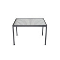 Pergola motorisée en alu gris et lames blanches 3x4m Ombrea