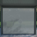 Pergola adossée en alu gris avec lames orientables 3x6m Ombrea + 2 stores