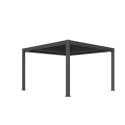 Pergola motorisée en alu gris avec lames orientable 4x4m Ombrea