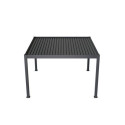 Pergola motorisée en alu gris avec lames orientable 4x4m Ombrea