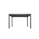 Pergola motorisée en alu gris avec lames orientable 4x4m Ombrea