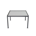 Pergola motorisée en alu gris/blanc avec lames orientable 4x4m Ombrea