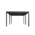 Pergola motorisée en alu gris avec lames orientable 4x6m Ombrea