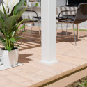 Pergola motorisée en alu blanc avec lames orientable 4x6m Ombrea
