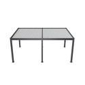 Pergola motorisée en alu gris/blanc avec lames orientable 4x6m Ombrea