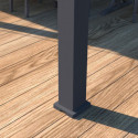 Pergola motorisée en alu gris/blanc avec lames orientable 4x8m Ombrea