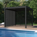 Panneau latéral Ombrea - ventelles verticales - anthracite - 1m