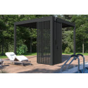 Panneau latéral Ombrea - ventelles verticales - anthracite - 1m