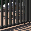 Panneau latéral Ombrea - ventelles verticales - anthracite - 1m