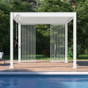 Panneau latéral Ombrea - ventelles verticales - blanc - 1m