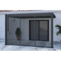 Panneau latéral Ombrea - ventelles verticales - anthracite - 1,3m
