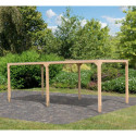 Pavillon 10,24m² en bois lamellé-collé Cubus avec 1 extension - Karibu