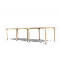 Pavillon 10,24m² en bois lamellé-collé Cubus avec 2 extensions - Karibu