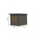 Abri de jardin 4,45m² en bois gris terre + acier anthracite Jupiter - Karibu
