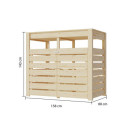 Cache poubelle en bois brut pour 2 conteneurs - Karibu