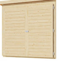 Abri à vélos avec toit plat en bois brut - 3,40m² - Karibu