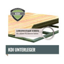 Abri à vélos avec toit plat en bois gris terre - 3,40m² - Karibu
