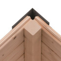 Abri 7,34m² en bois brut + acier gris anthracite Pluto A - Karibu