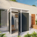 abri modulaire isolé 2m2 Everbox gris foncé et blanc