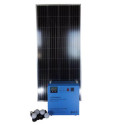 panneau 150W - station d'energie solaire  Onduleur hybride - 4 ampoules LED